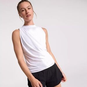 NWT CALIA Wrap Front Tissue Tank | Pure White | Size S